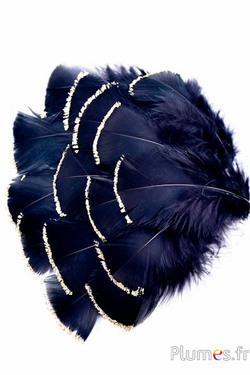 Dinde avec paillettes dorées - 6-8 cm - noir